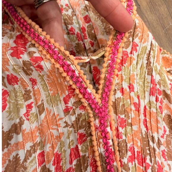 Poupette St. Barth Betty Ruffled Floral Mini Dress Size Large - Picture 4 of 8